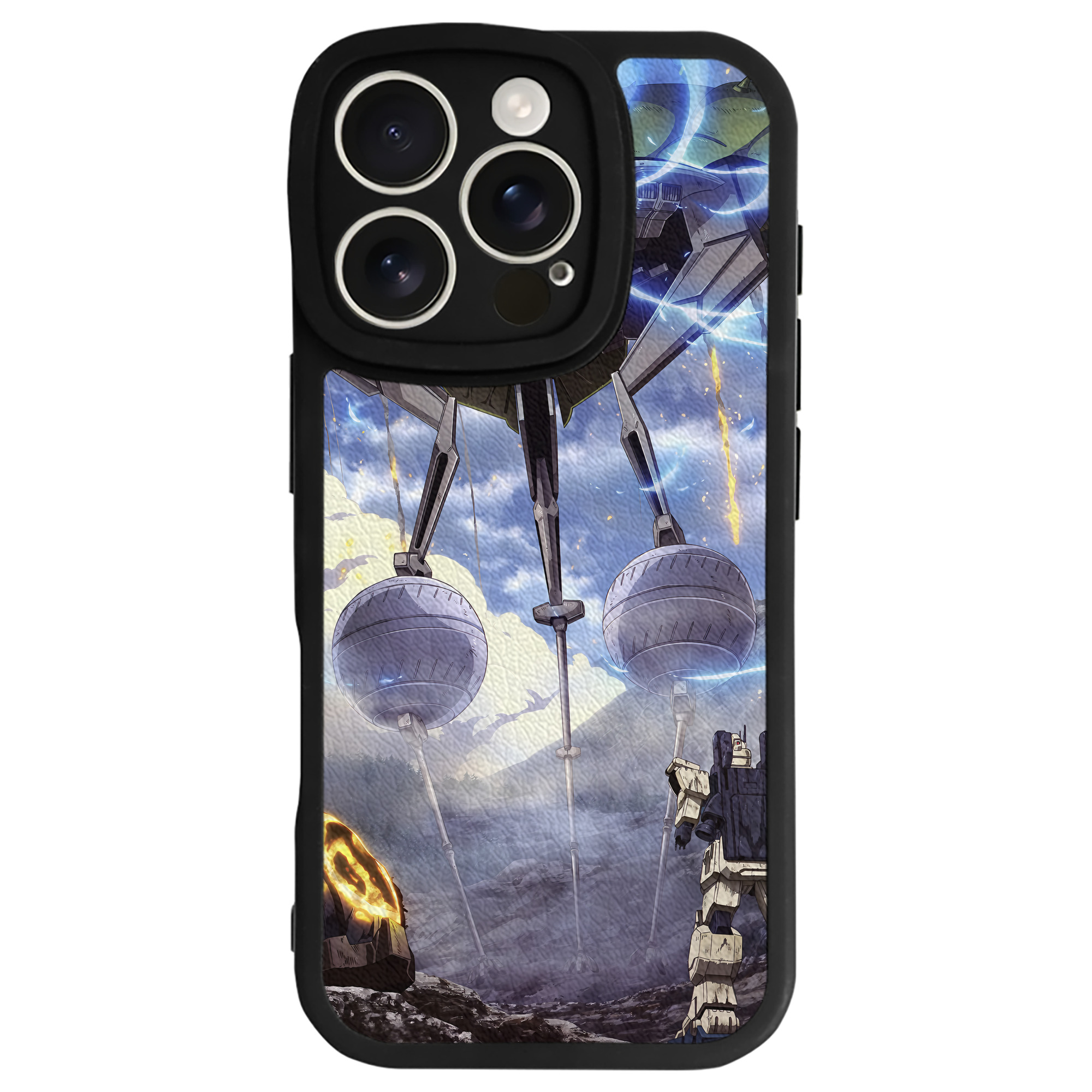 （画像用） 機動戦士ガンダム Mobile Suit Gundam 【iPhone 16シリーズ対応】シリコンスマホケース（レザー調） 材質：シリコン